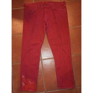 2017 424 Red Pants w/ bandana cuffs rare size 36